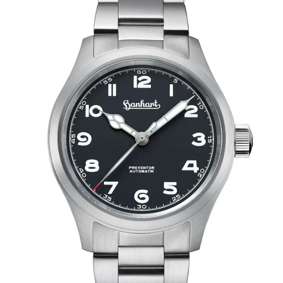 Hanhart Pioneer Preventor HD12 Automatic Black 39mm 792.810-6429