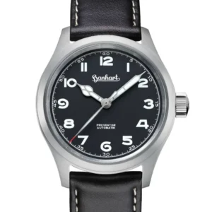 Hanhart Pioneer Preventor HD12 Automatic Black 39mm 792.810-7010 luxury watch for sale at EPOCH & CO TIMEPIECES