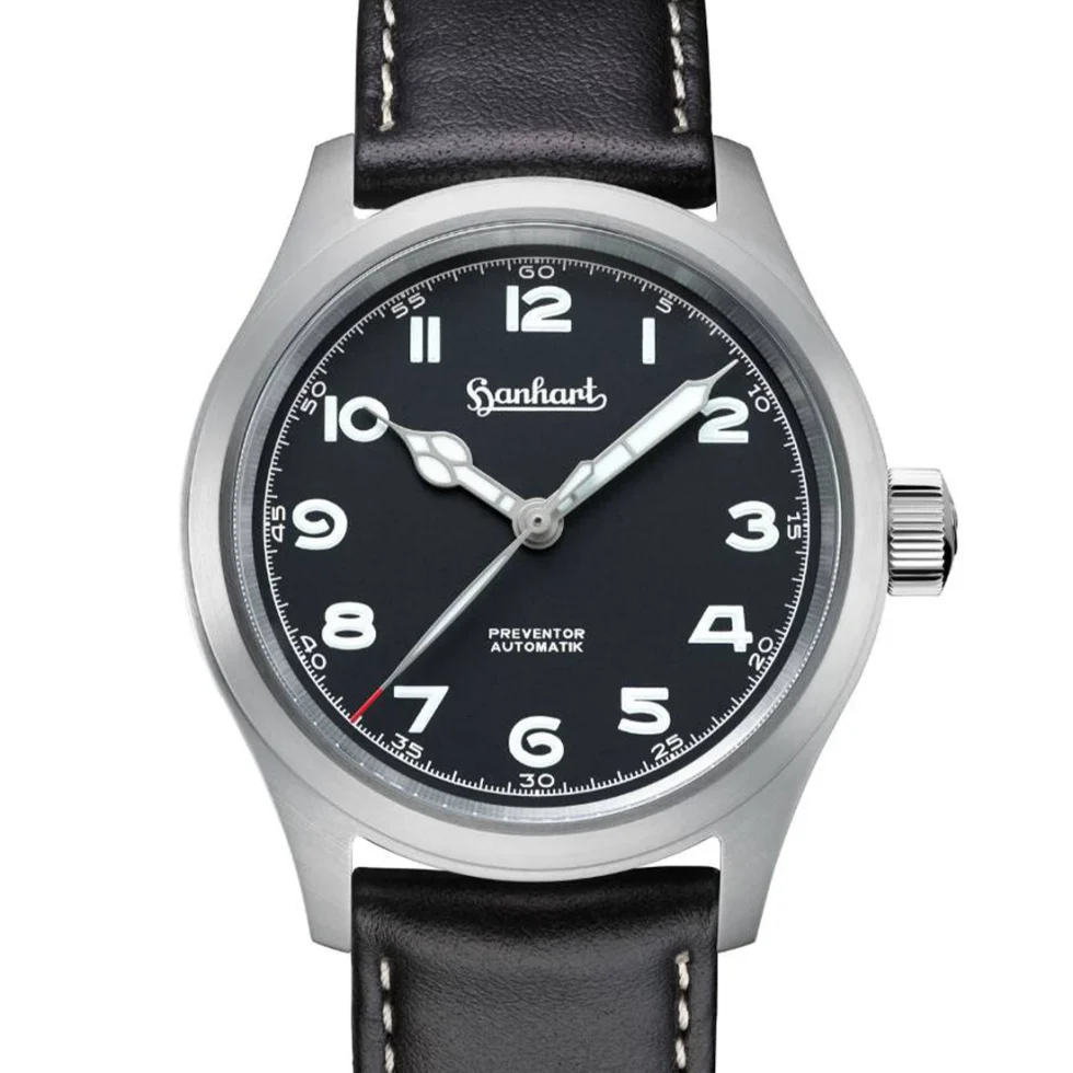 Hanhart Pioneer Preventor HD12 Automatic Black 39mm 792.810-7010