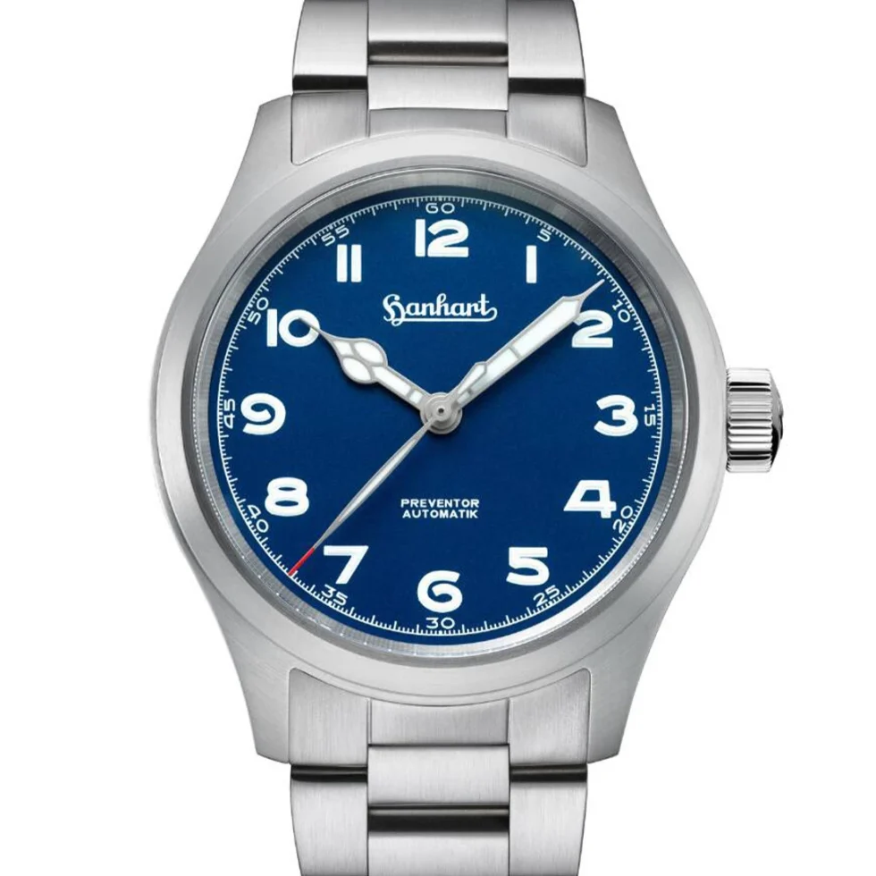 Hanhart Pioneer Preventor HD12 Automatic Blue 39mm 792.870-6429