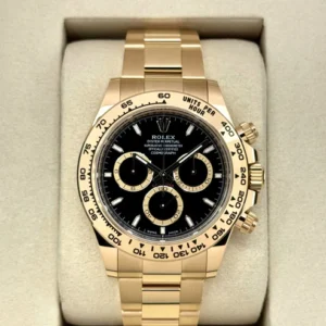 NEW 2025 Rolex Daytona 40mm 126508 18K Yellow Gold Black Dial luxury watch for sale at EPOCH & CO TIMEPIECES
