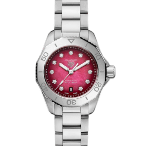 TAG Heuer Aquaracer Date WBP2414.BA0622 30mm Red Diamond Dial luxury watch for sale at EPOCH & CO TIMEPIECES
