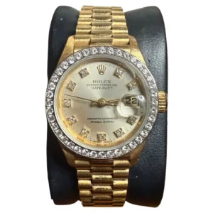 Rolex Datejust 69178 18K Yellow Gold 26mm Champagne Diamond Dial luxury watch for sale at EPOCH & CO TIMEPIECES